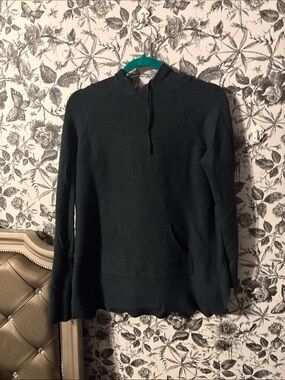Black Women's Hooded Knit Sweater